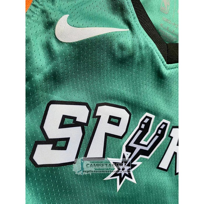 Camiseta Nino San Antonio Spurs Jeremy Sochan NO 10 Ciudad 2022-23 Verde